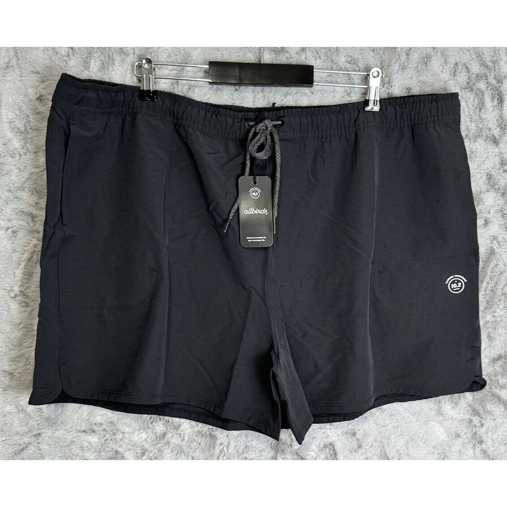 ALLBIRDS‎ Natural Run Shorts Women 3XL XXXL Black Wool Blend Drawstring Athletic